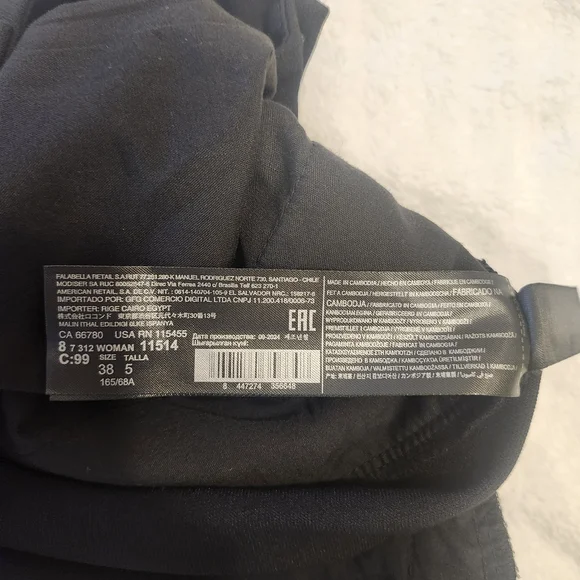 MANGO CESARW Straight-Leg Trousers Size 38 (US 6) Black  NWT - Picture 5 of 15